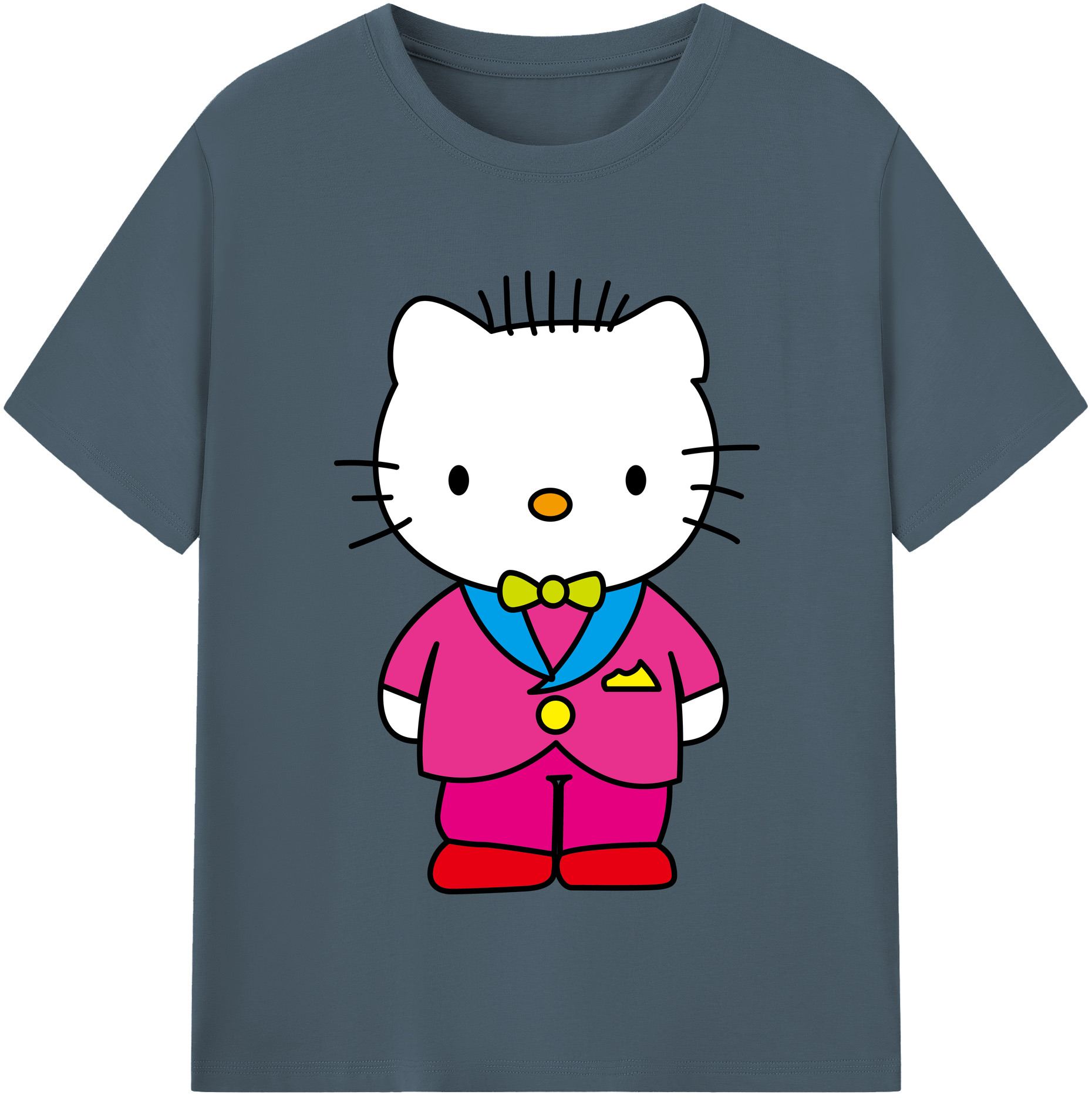 （画像用） Hello Kitty ハローキティ 綿100％半袖Tシャツ（フロントプリント）
